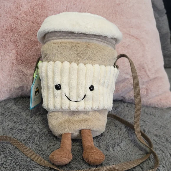 Jellycat Amuseables Coffe On The Go Shoulder Bag - Picture 10 of 10